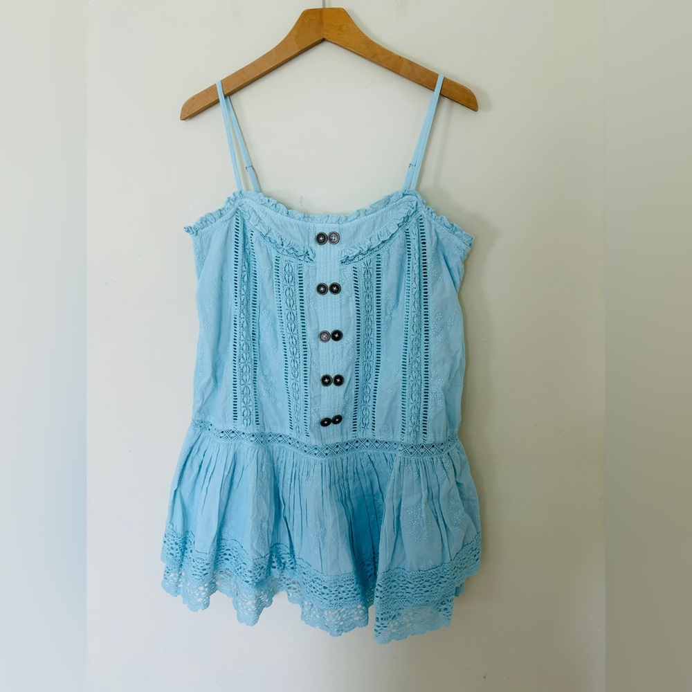NWT $168 Anthropologie Pilcro Sleeveless Square-Neck Swing Mini Dress S - Picture 4 of 12